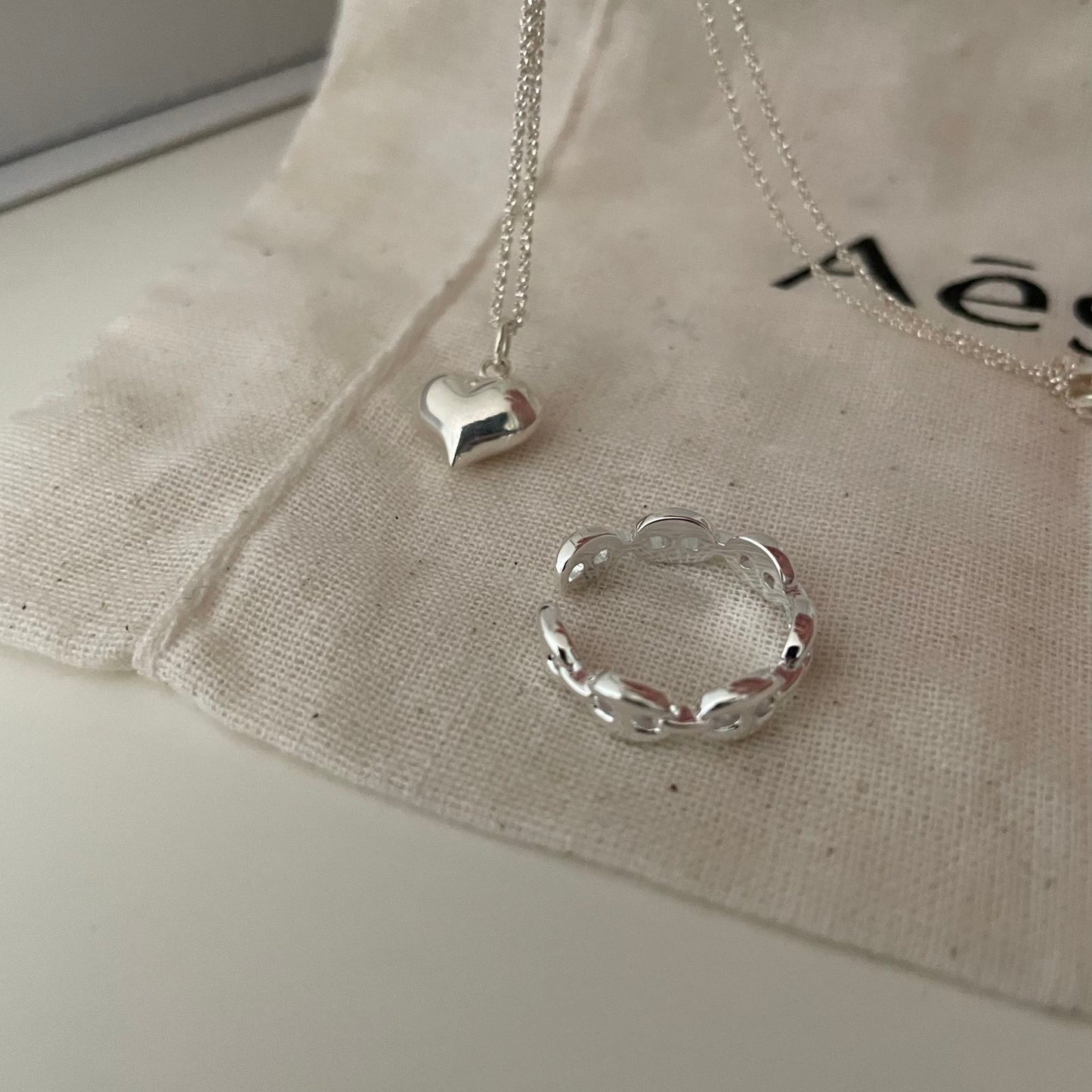 Sweet-Heart Silver Necklace