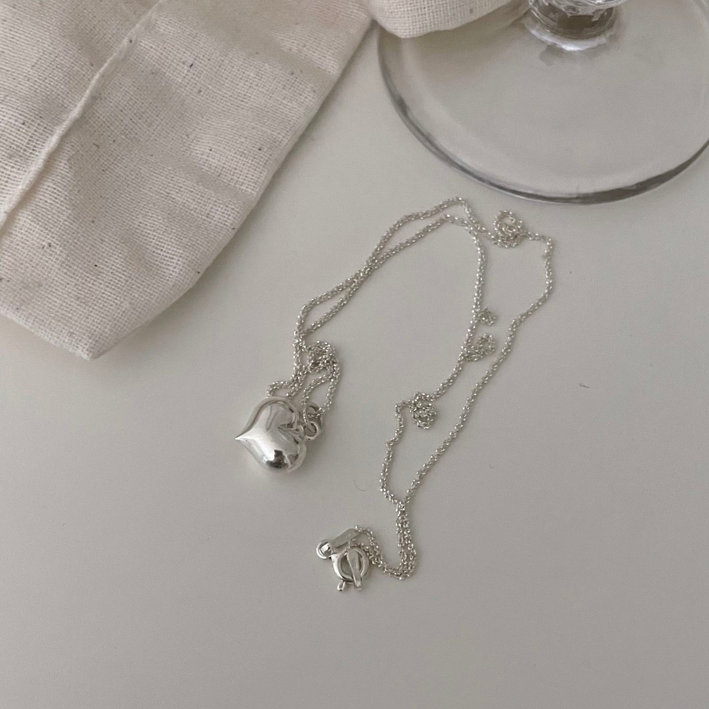 Sweet-Heart Silver Necklace