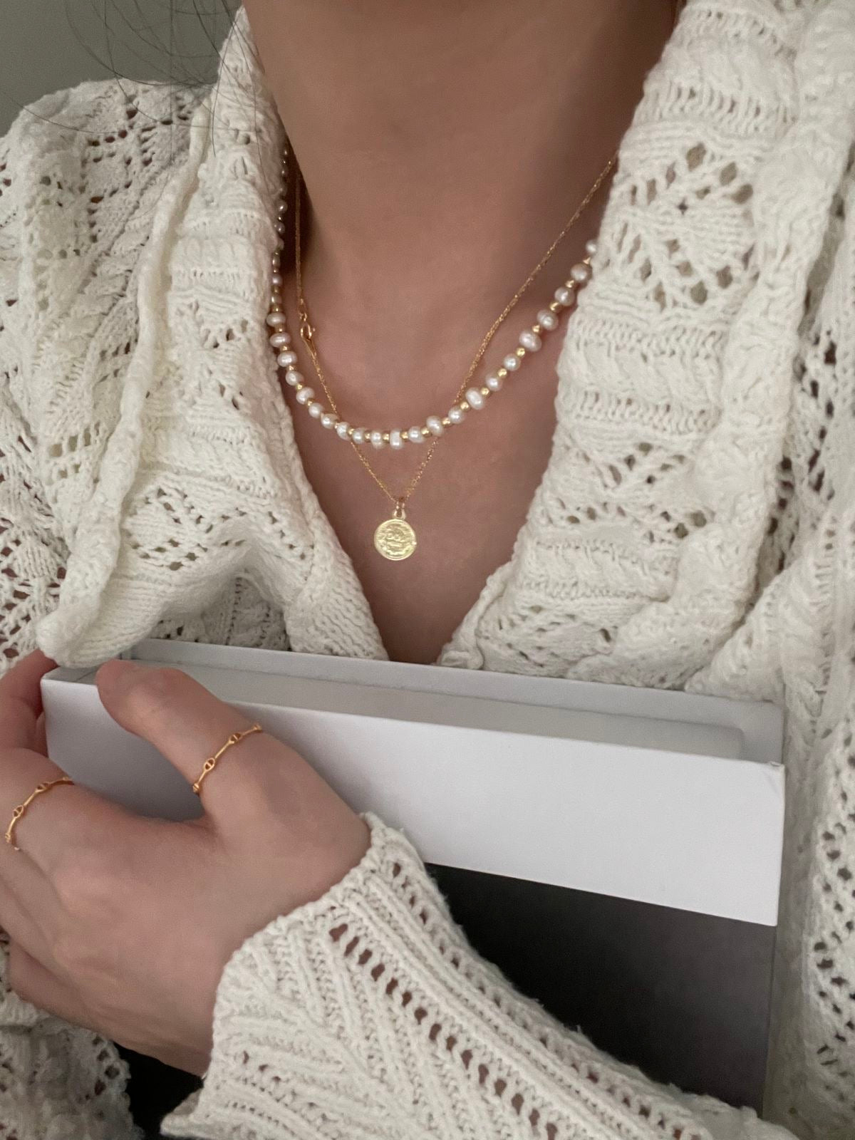 Oblate Pearl Necklace