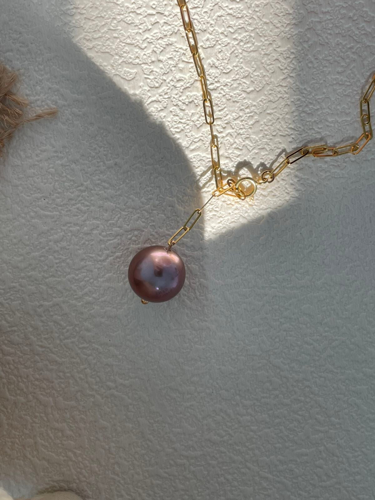 Purple Pearl Gold Necklace