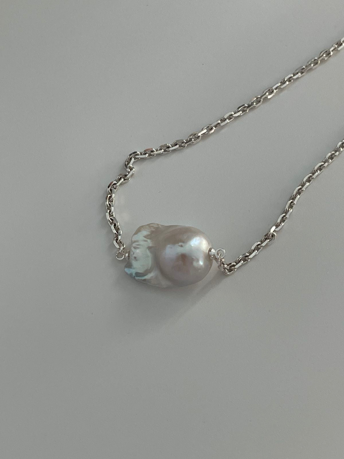 Baroque Pearl Silver Necklace