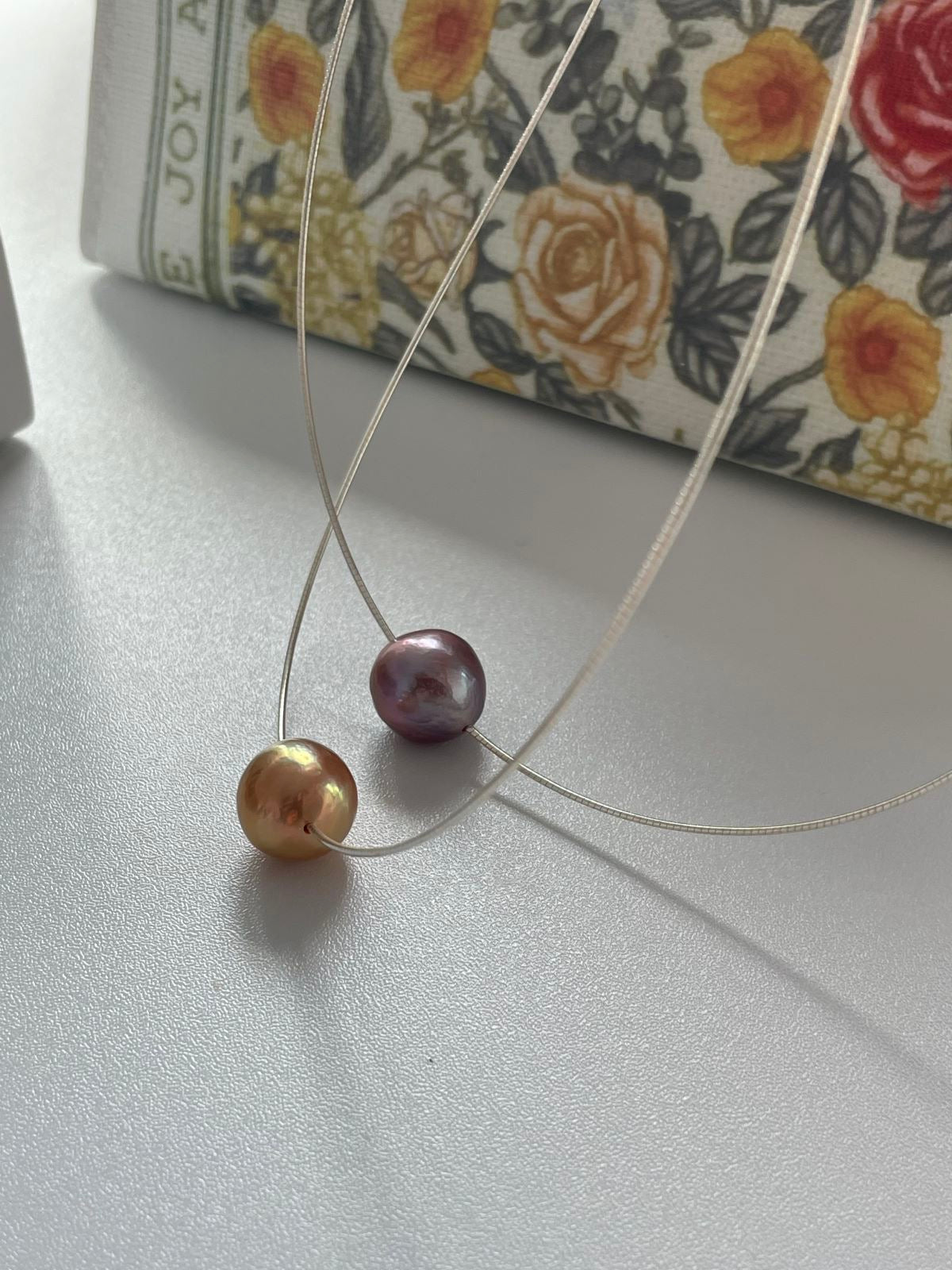 Colorful Pearl Pendant in Silver