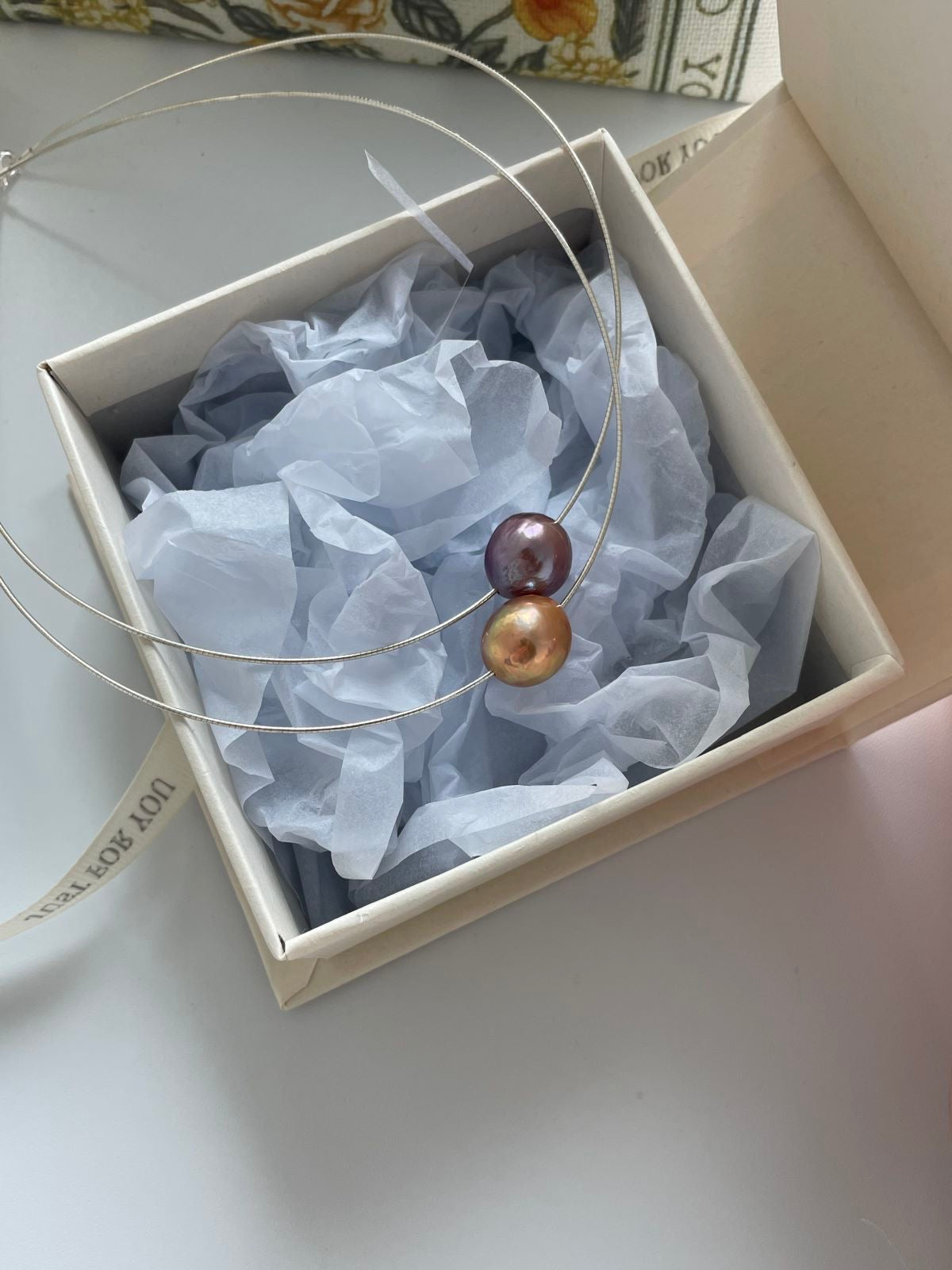 Colorful Pearl Pendant in Silver