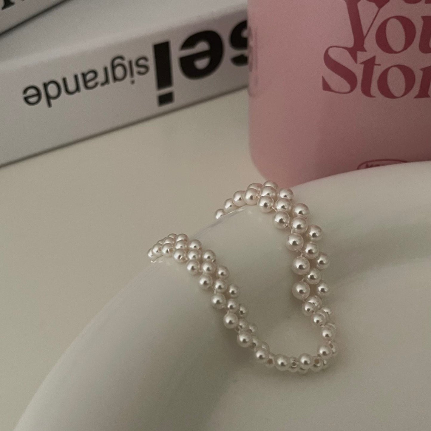 Artificial Pearl Double Bracelet