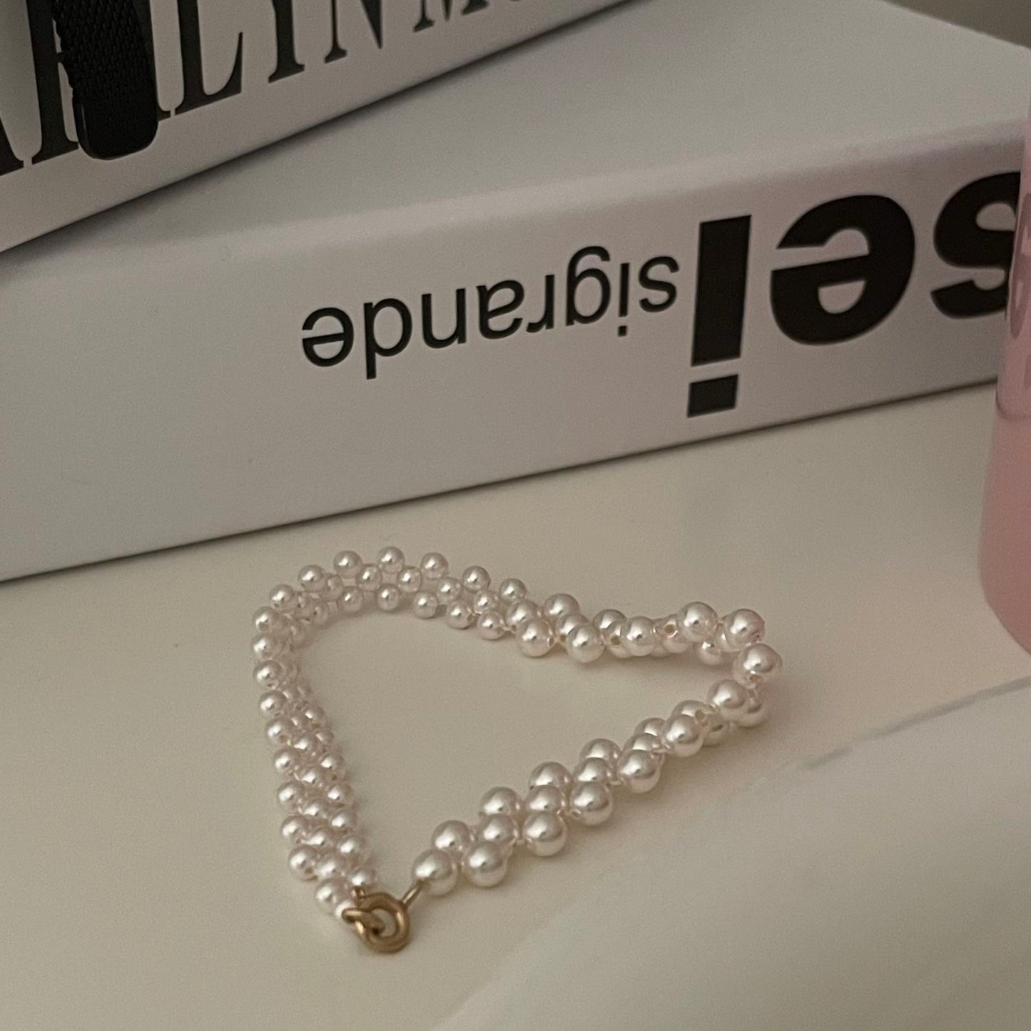 Artificial Pearl Double Bracelet