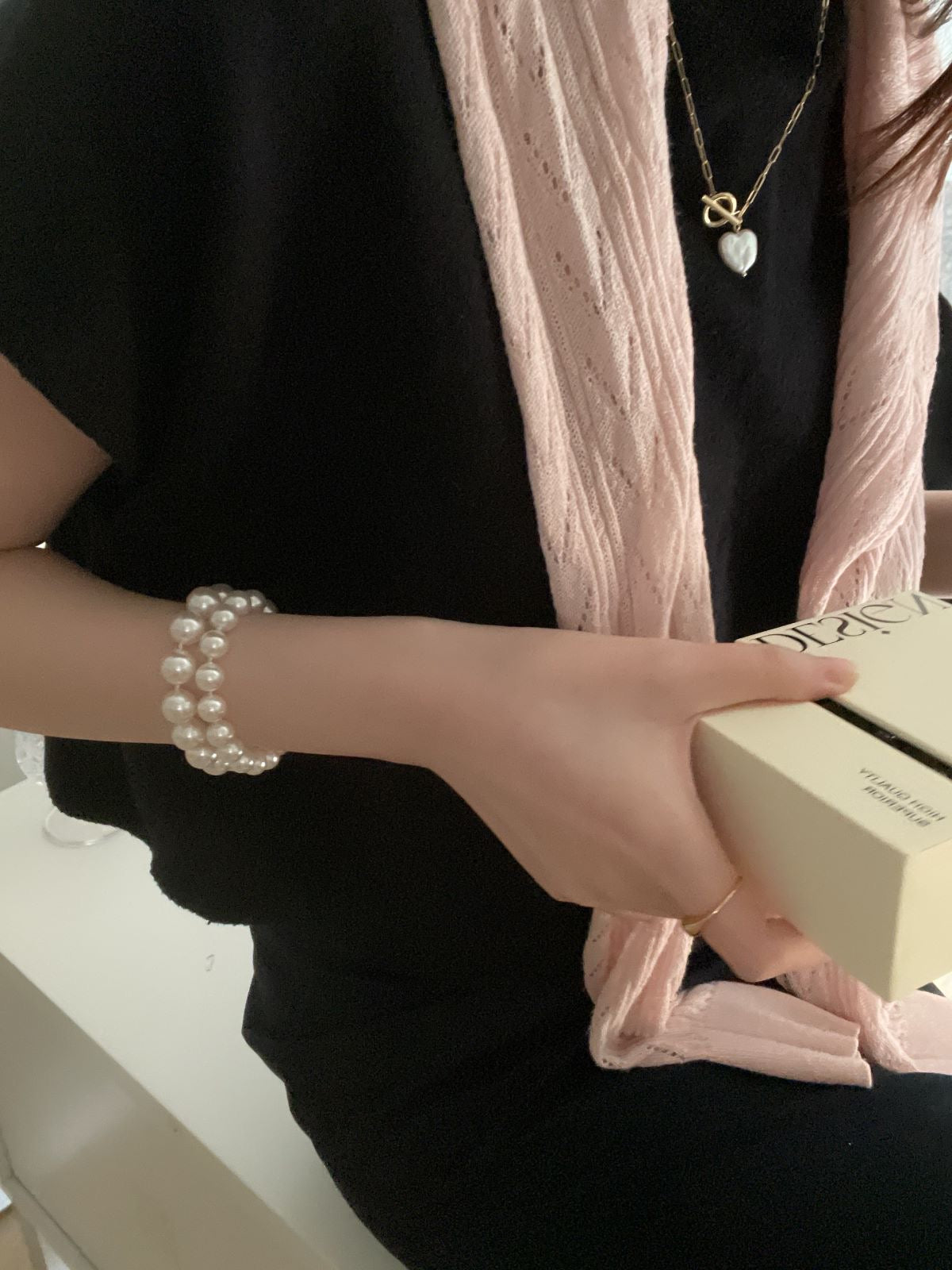 French Elegance Double Pearl Bracelet