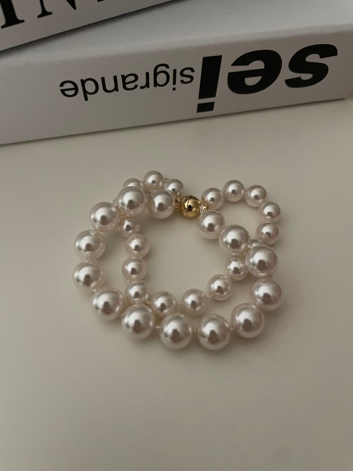 French Elegance Double Pearl Bracelet