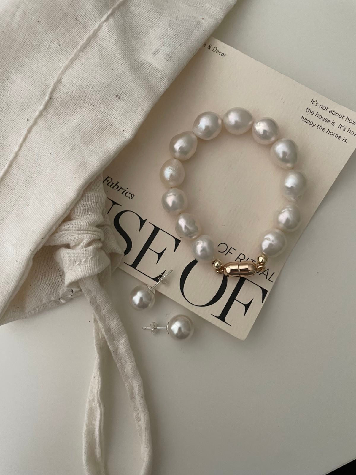 Simple Baroque Pearl Bracelet