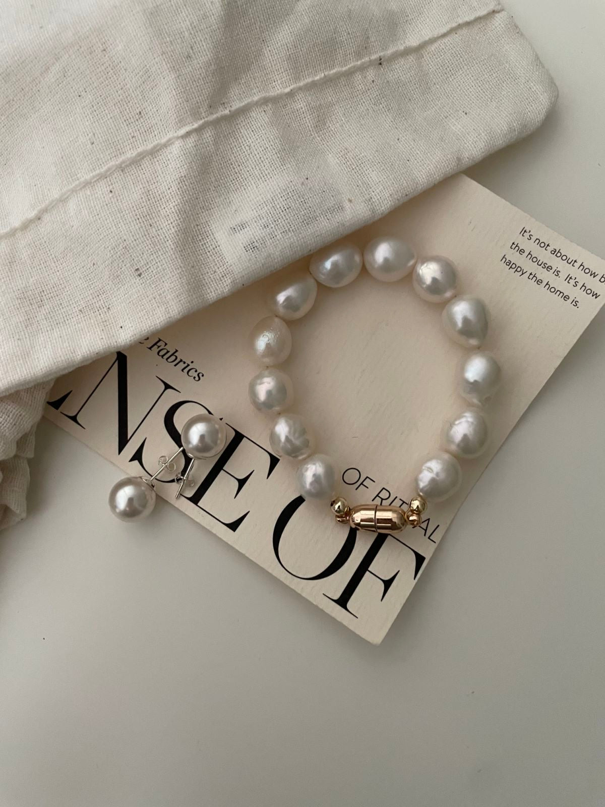 Simple Baroque Pearl Bracelet