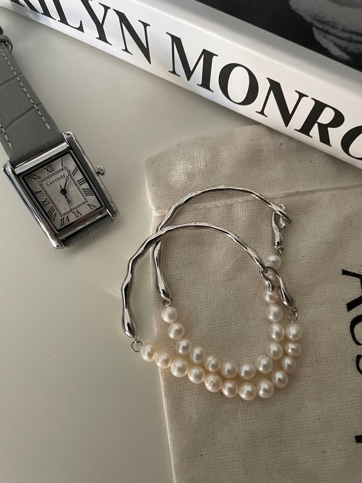 Pearl and Silver Bracelet