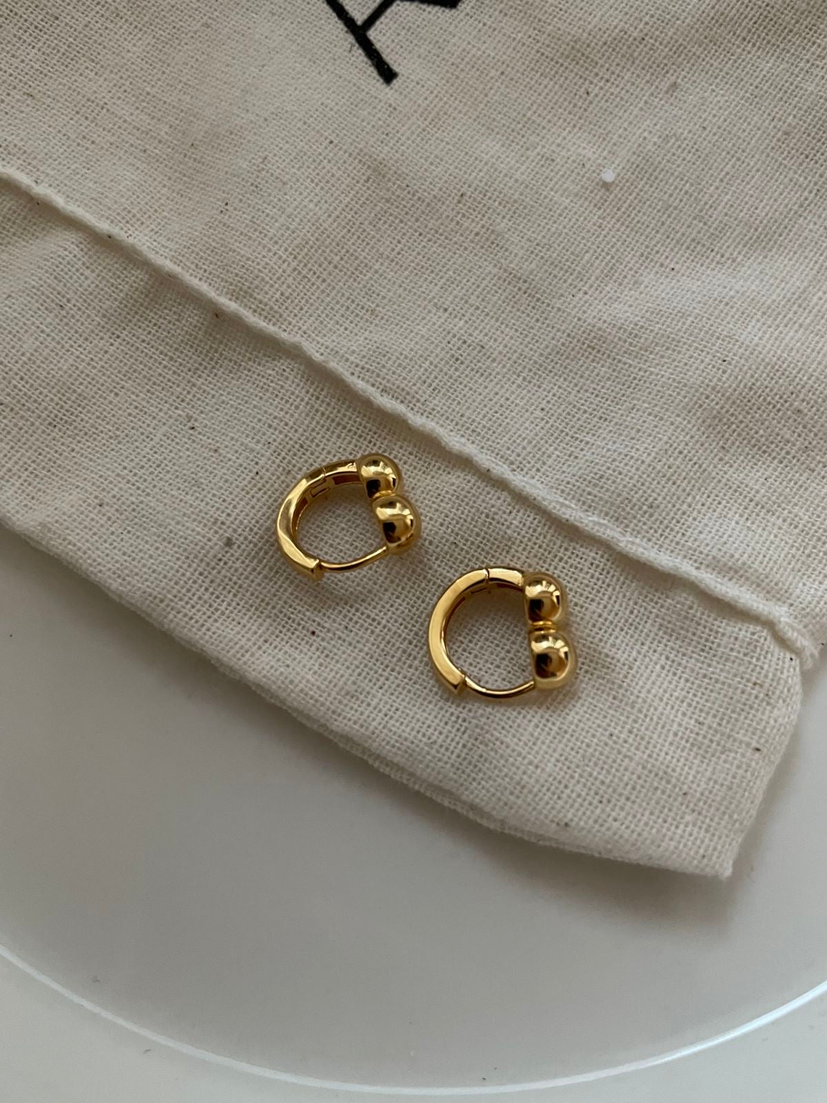 Silver-Plated 18K Gold Cherry Earrings