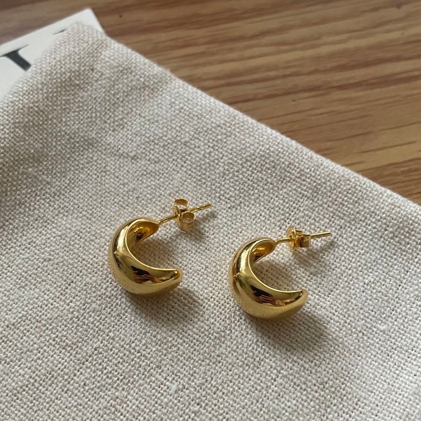 Silver-Plated Moon Earrings