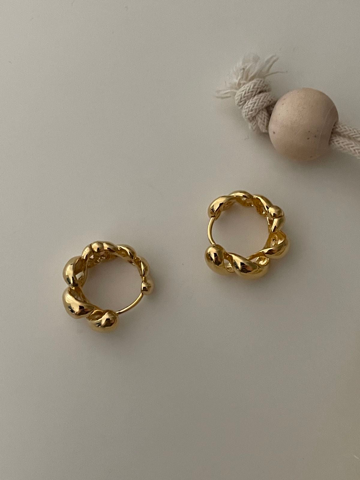 Silver-Plated 18K Gold Earrings