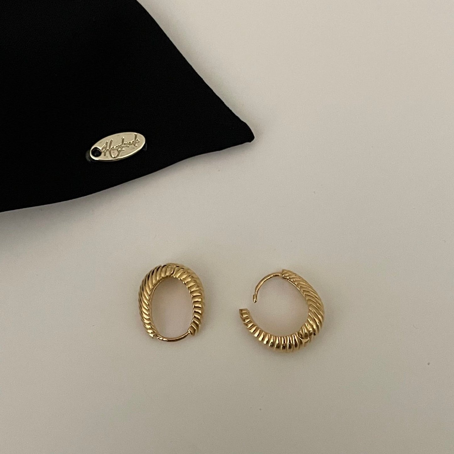 Silver-Plated threaded Gold Earrings