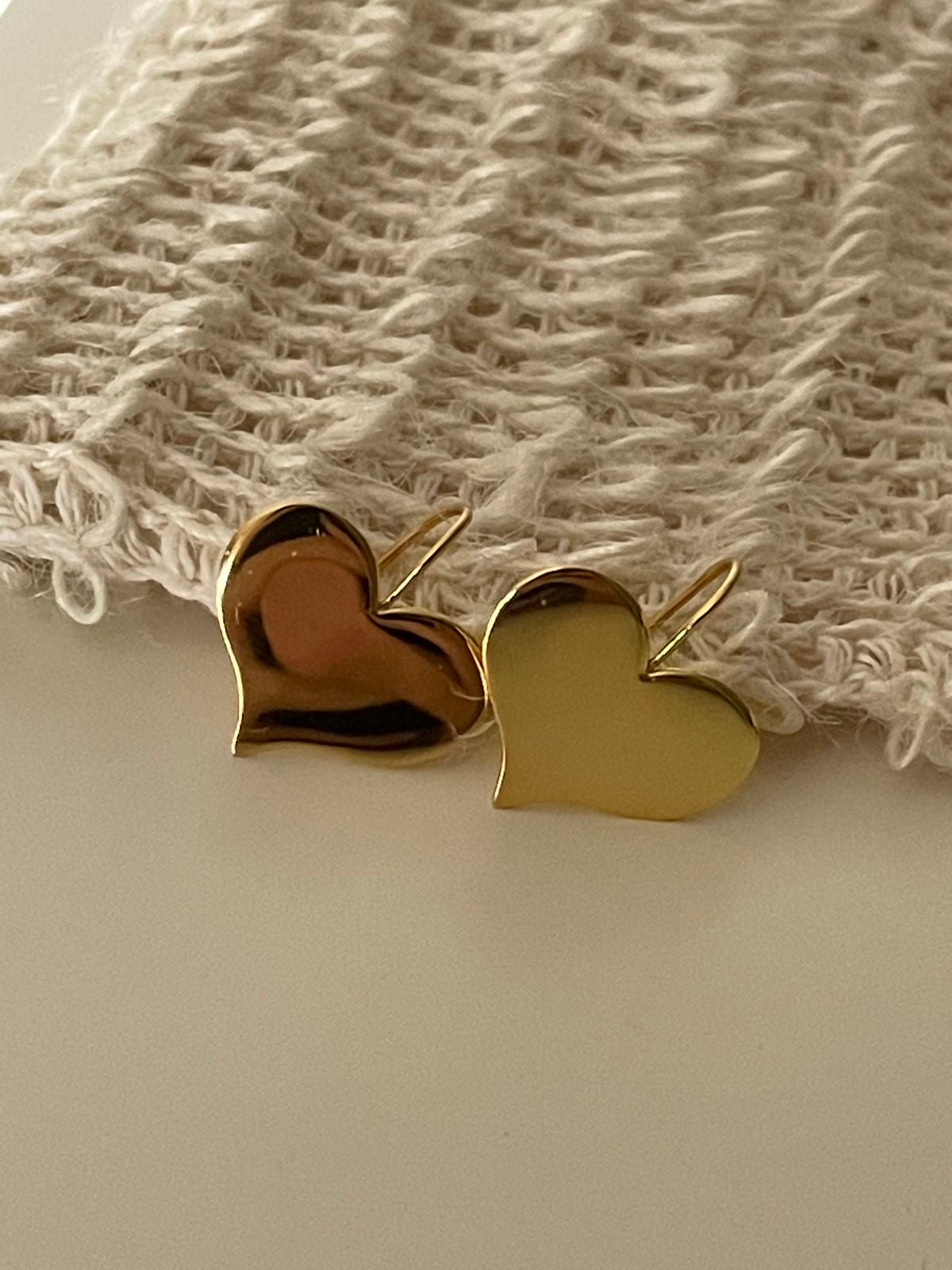 Silver-Plated Heart Earrings