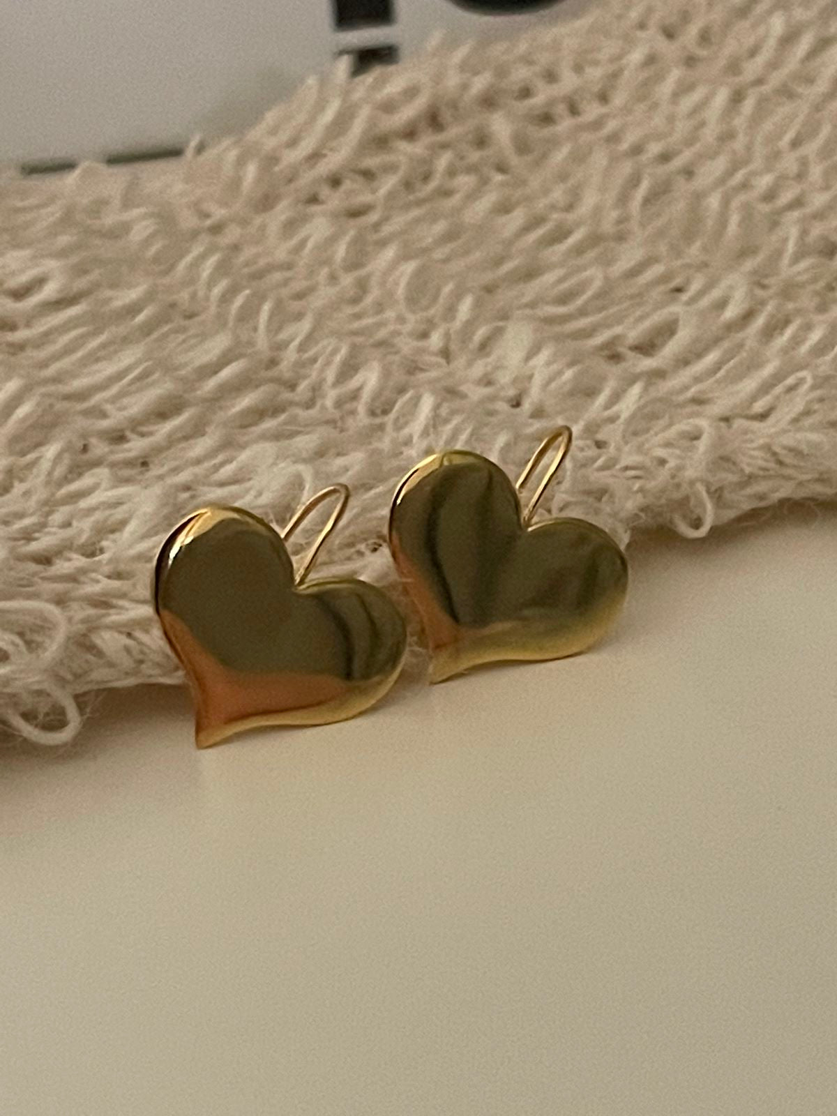 Silver-Plated Heart Earrings