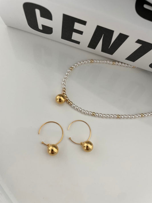 C-Shape 14K Gold Earrings