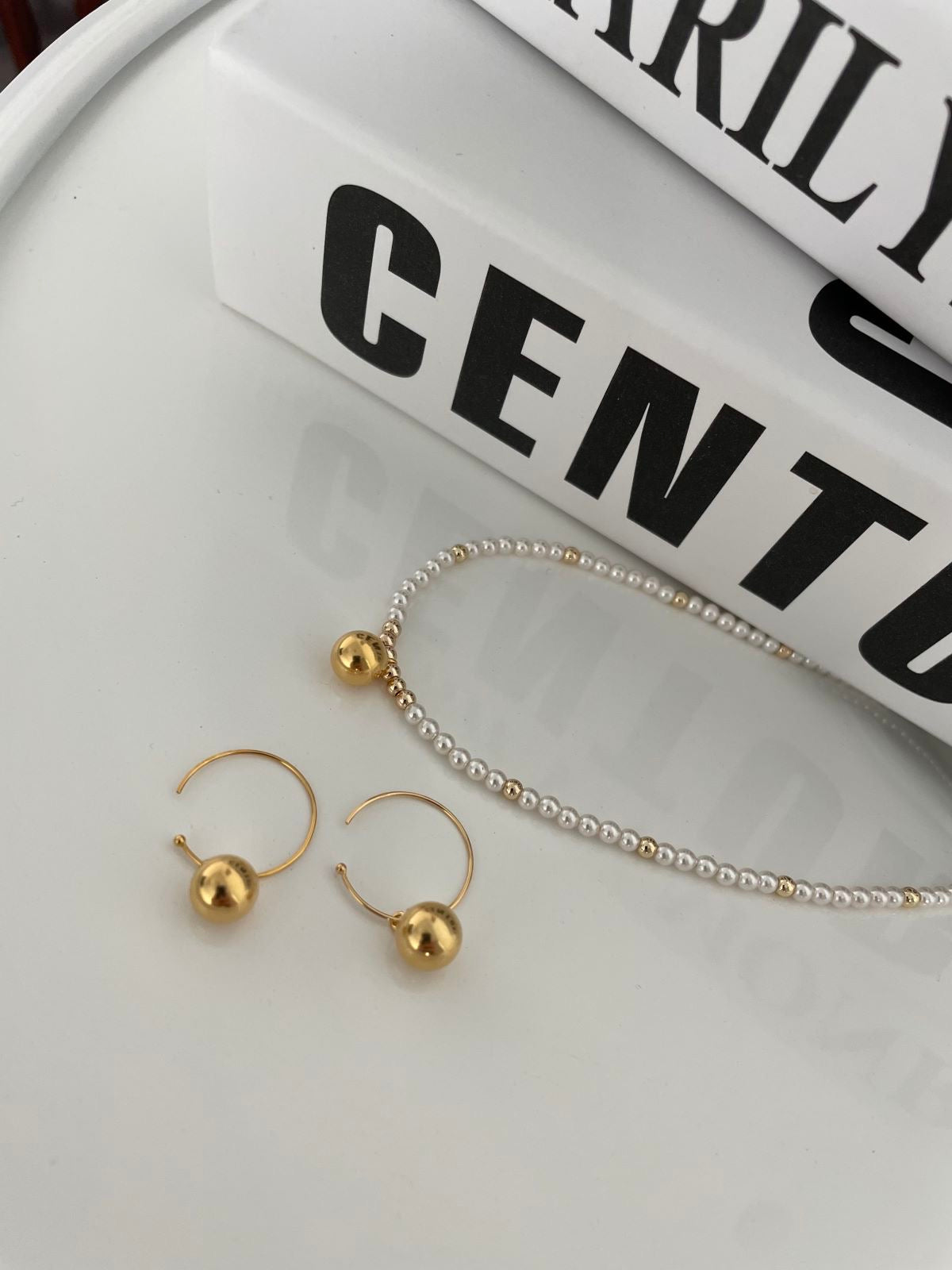 C-Shape 14K Gold Earrings