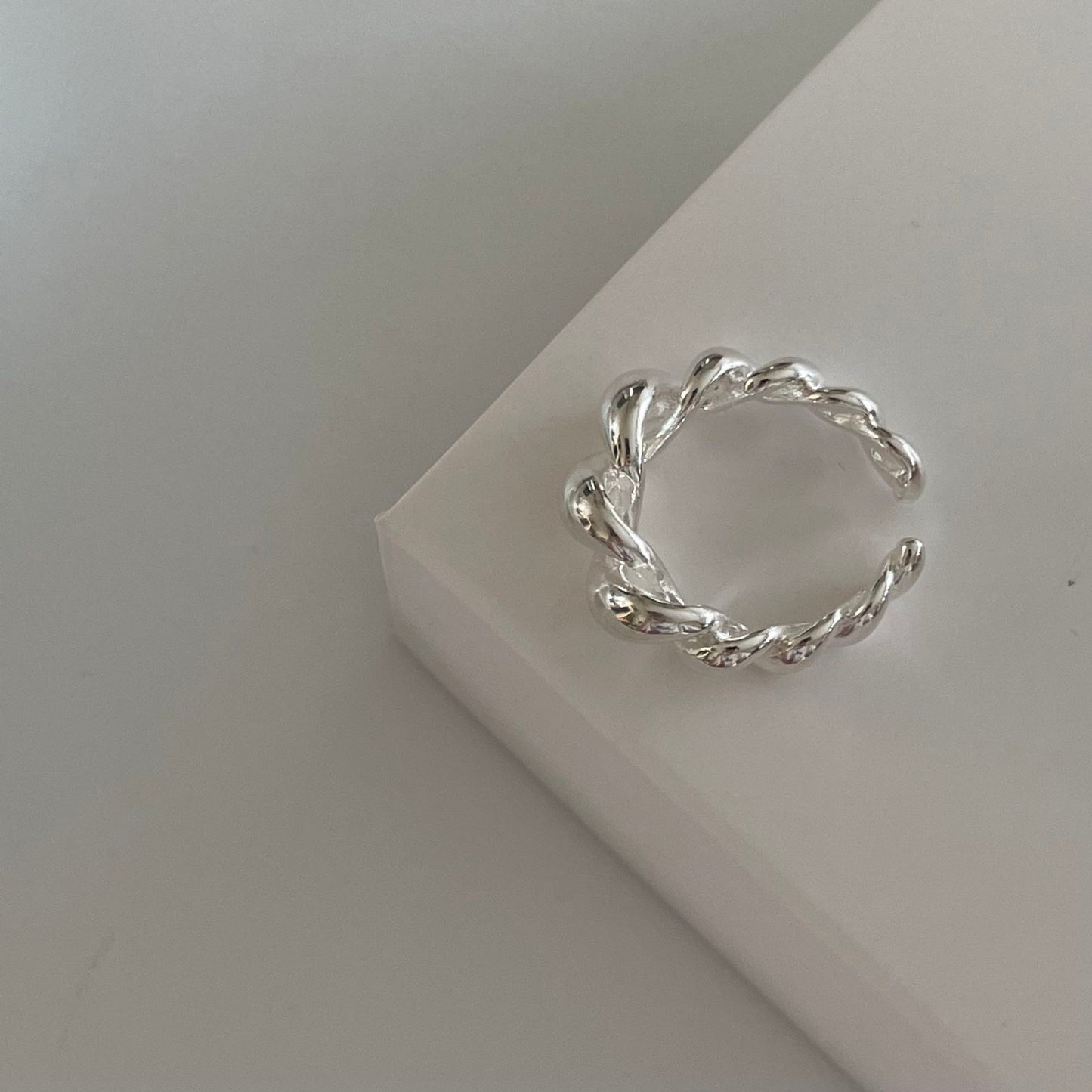 Crescent Moon Silver Ring