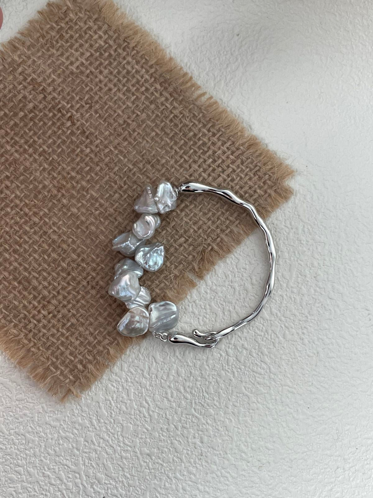 Irregular Pearl Smile Bracelet